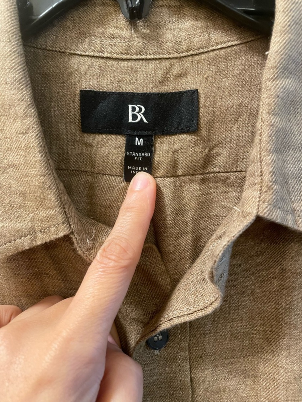 Banana Republic Men's Brown Linen-Blend Shirt - M - Picture 2 of 4